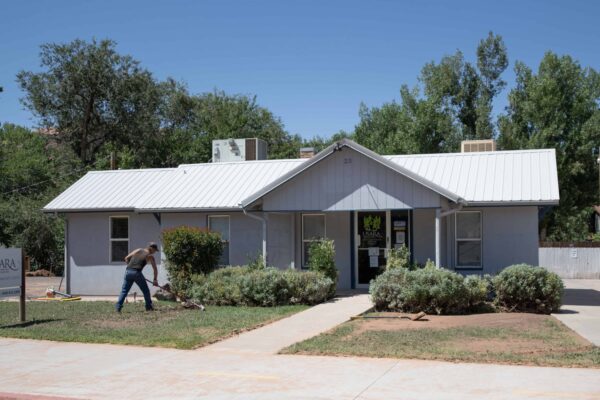 The USARA building resembles a small house; it's located downtown near Spitfire Smokehouse.