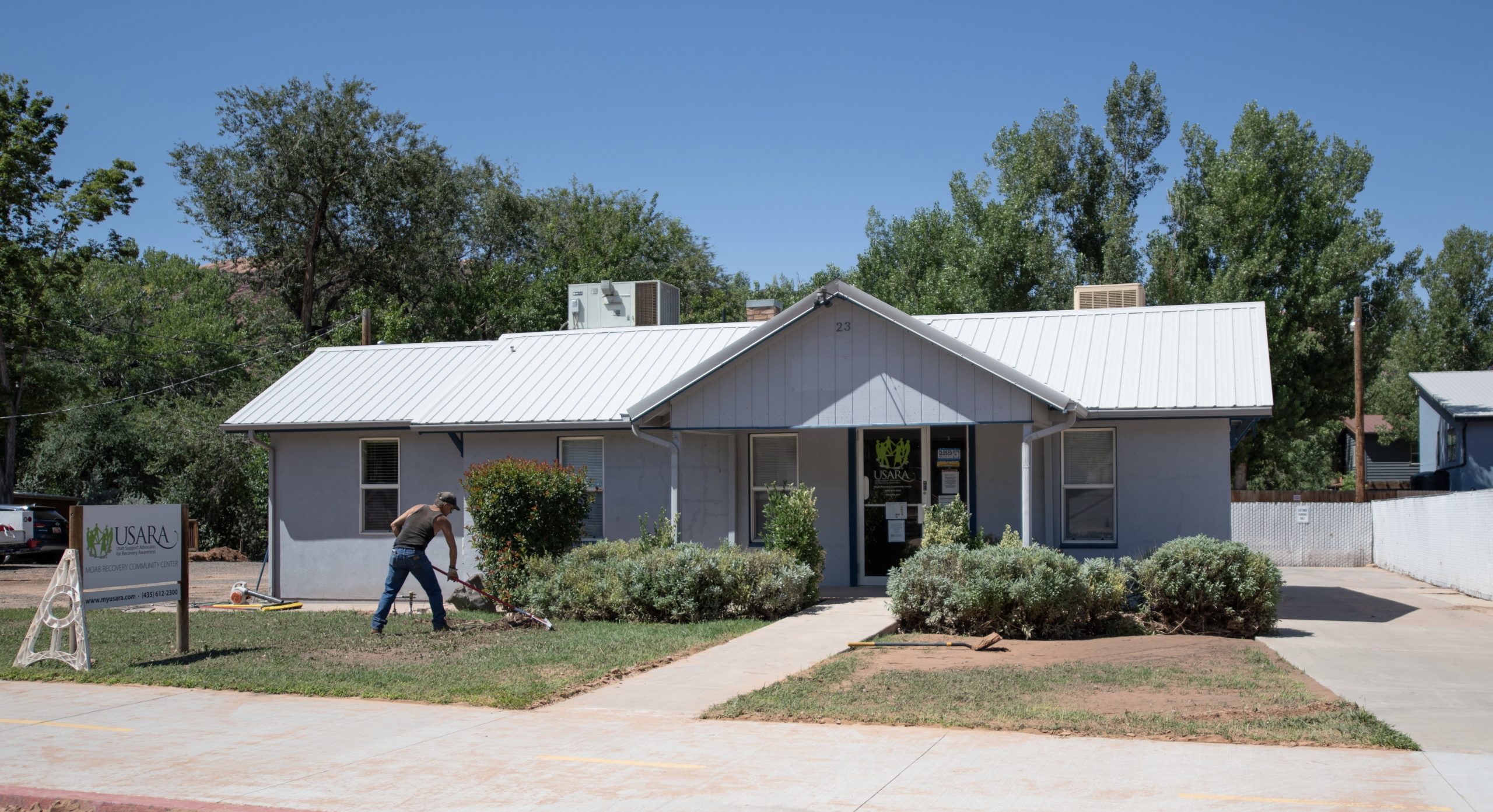 The USARA building resembles a small house; it's located downtown near Spitfire Smokehouse.