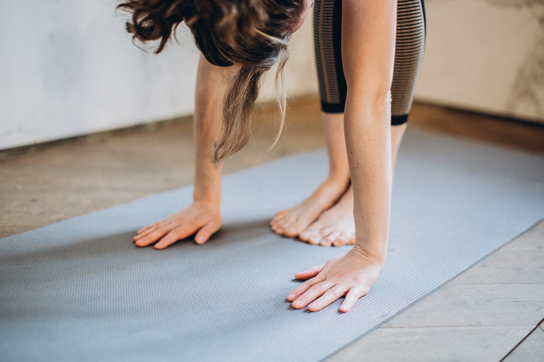 woman bending her body