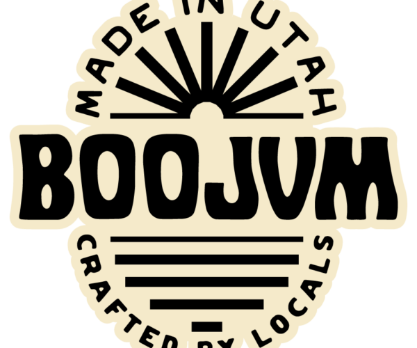 Logo: Boojum, Made in Utah, Crafted by Locals, featuring sunburst design.